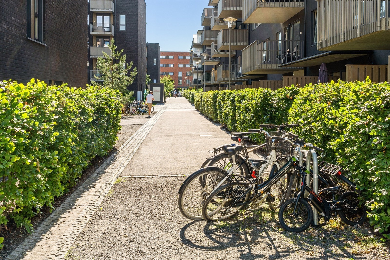 Enkel tilgang til sykkelparkering. Galleribilde