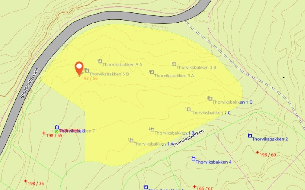 Kart med adresser Galleribilde