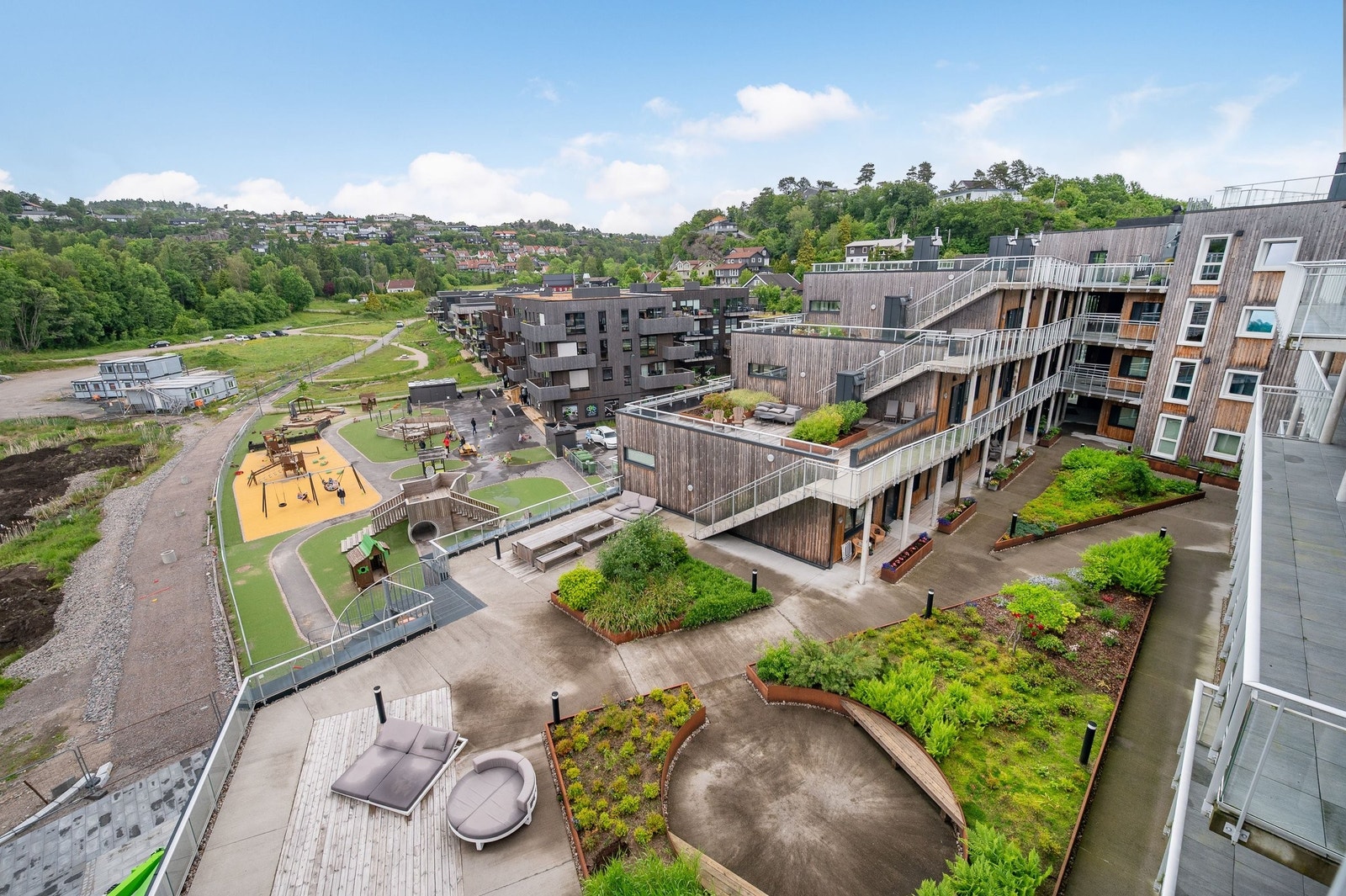 Svært attraktive felles takterrasser på flere plan. Galleribilde