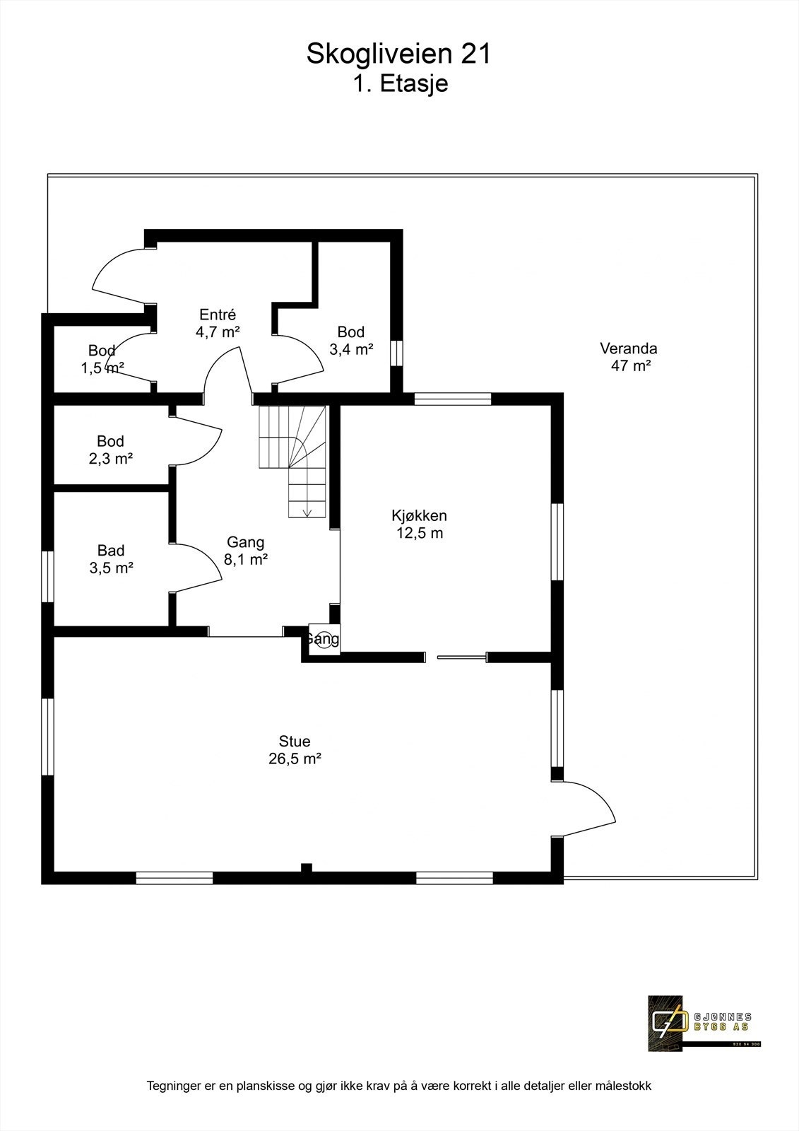Skogliveien 21 - 1. Etasje - 2D Floor Plan.jpg Galleribilde