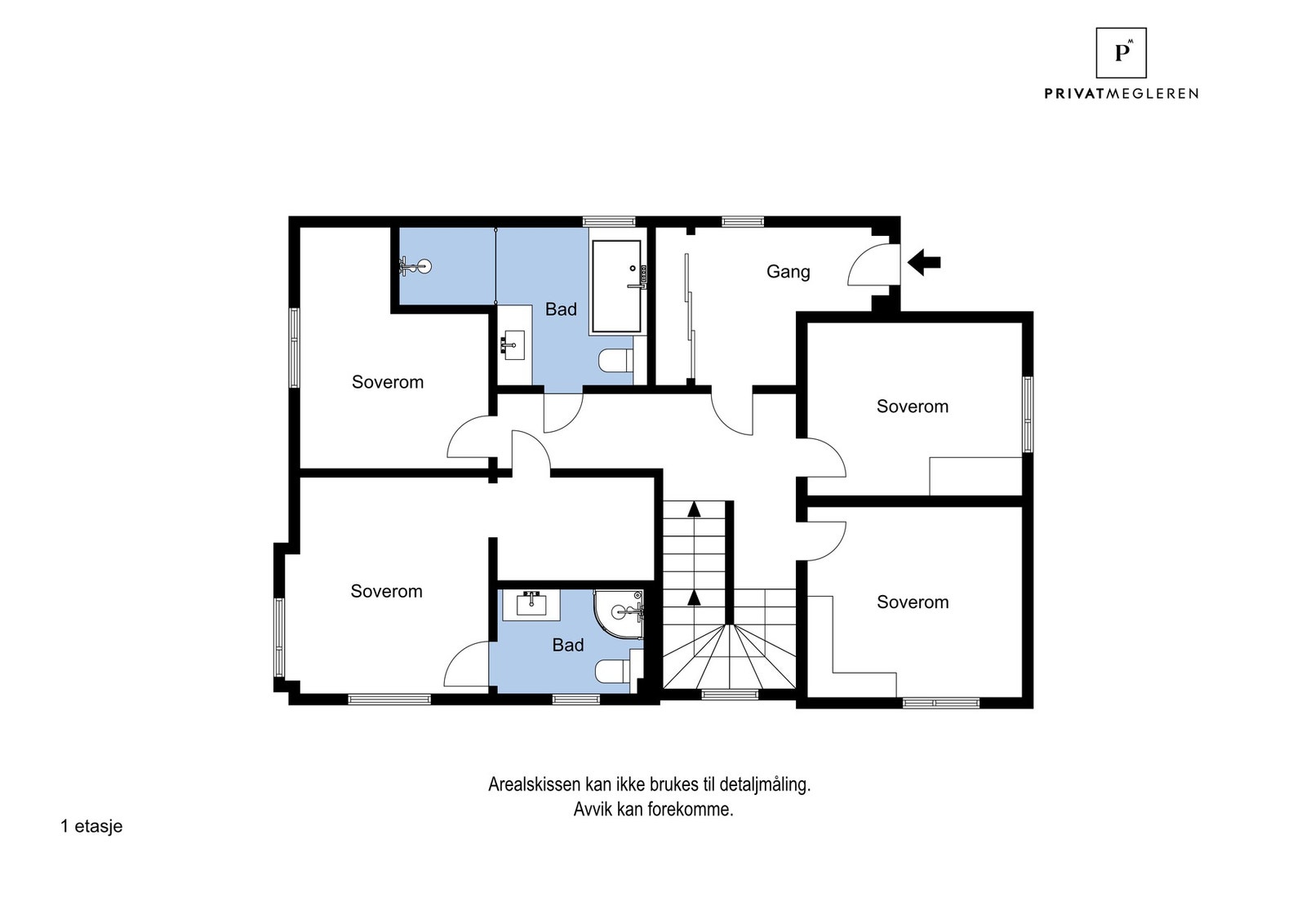 Plantegning 1. etasje Galleribilde