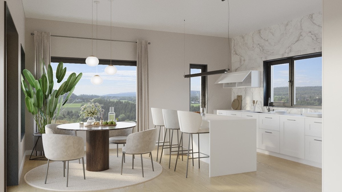 Illustrasjon av husmodell fra HA-Hus Galleribilde