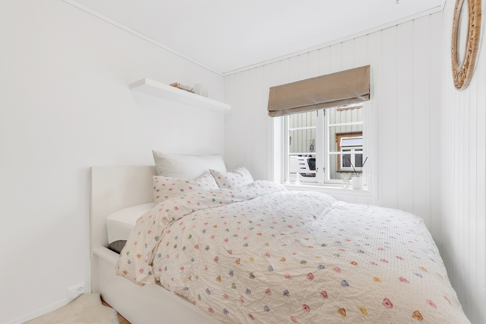 Det andre soverommet er på 6,3 kvm og har plass til dobbeltseng. Galleribilde