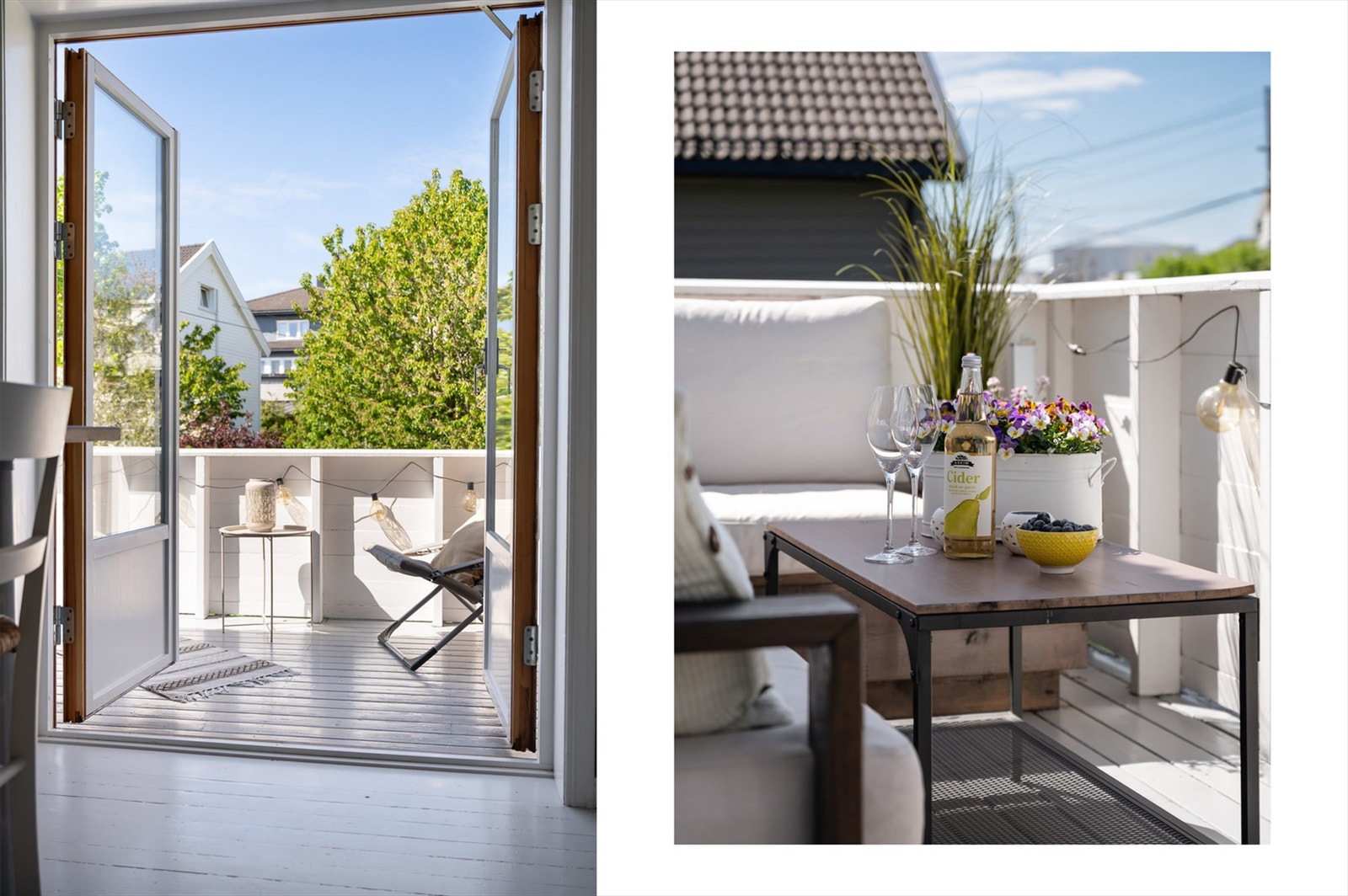 Leiligheten har en solrik, vestvendt balkong med elektrisk markise. Galleribilde