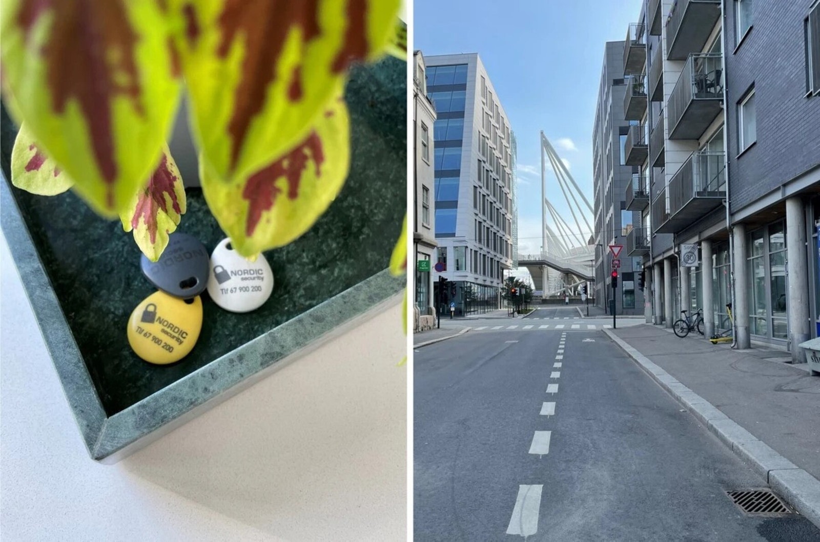 Selger har fått satt opp samme elektroniske låsesystem inn til leiligheten som for hoveddør inn til gården. Da er det bare behov for å ha med seg én brikke. Galleribilde