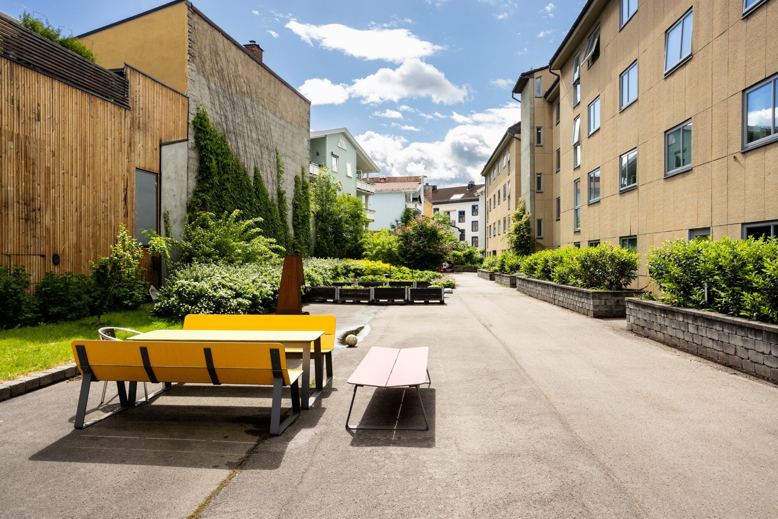 Borettslaget har flotte fellesarealer som er pent opparbeidet. Galleribilde