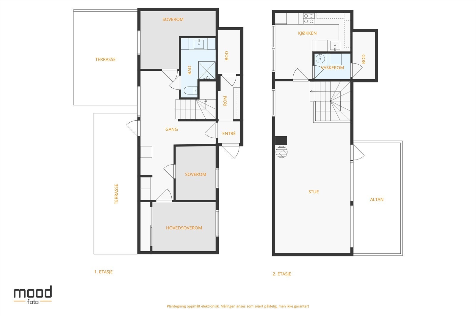 Plantegning 1 og 2 etasje Galleribilde