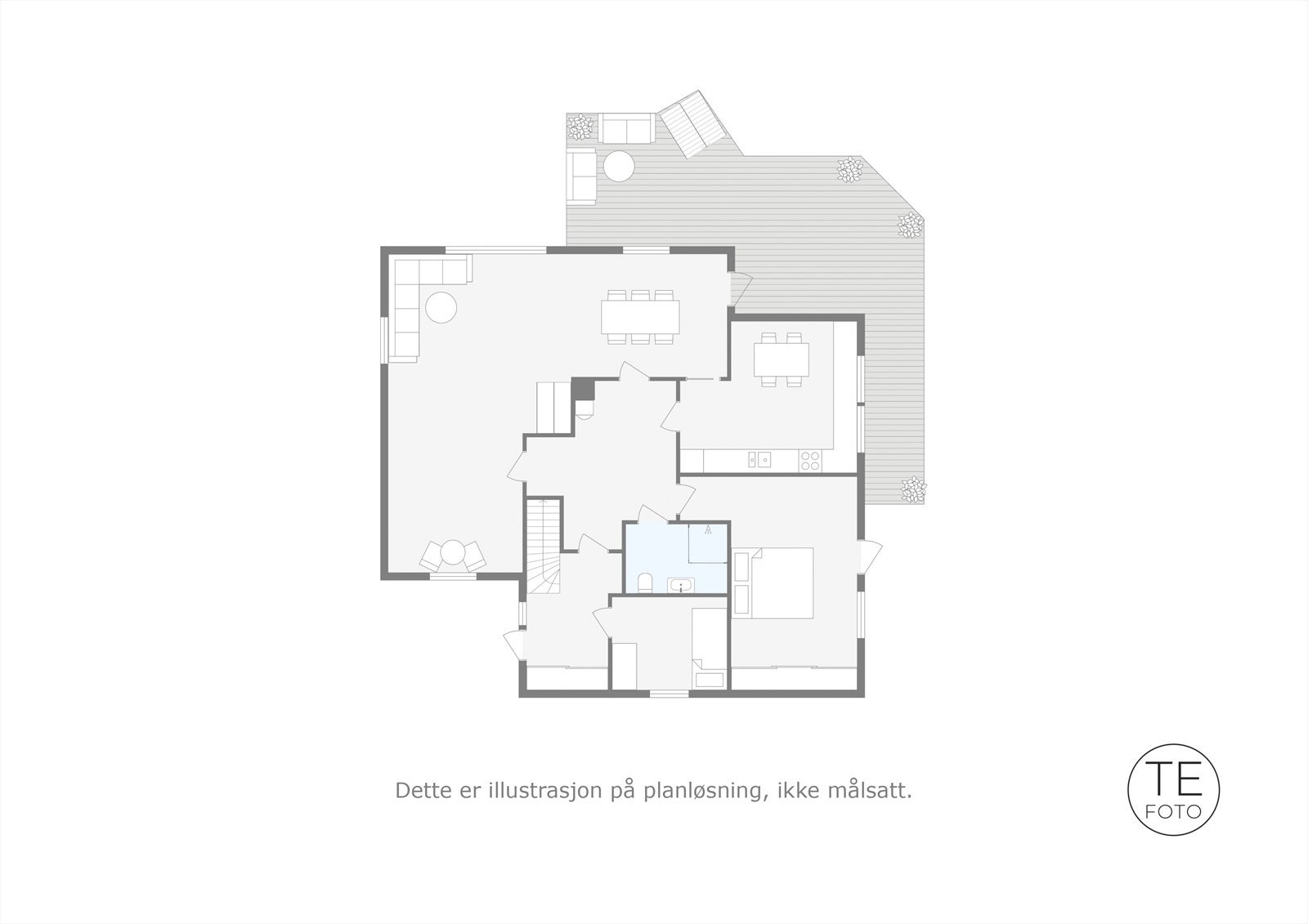 Plantegning første etasje. Galleribilde