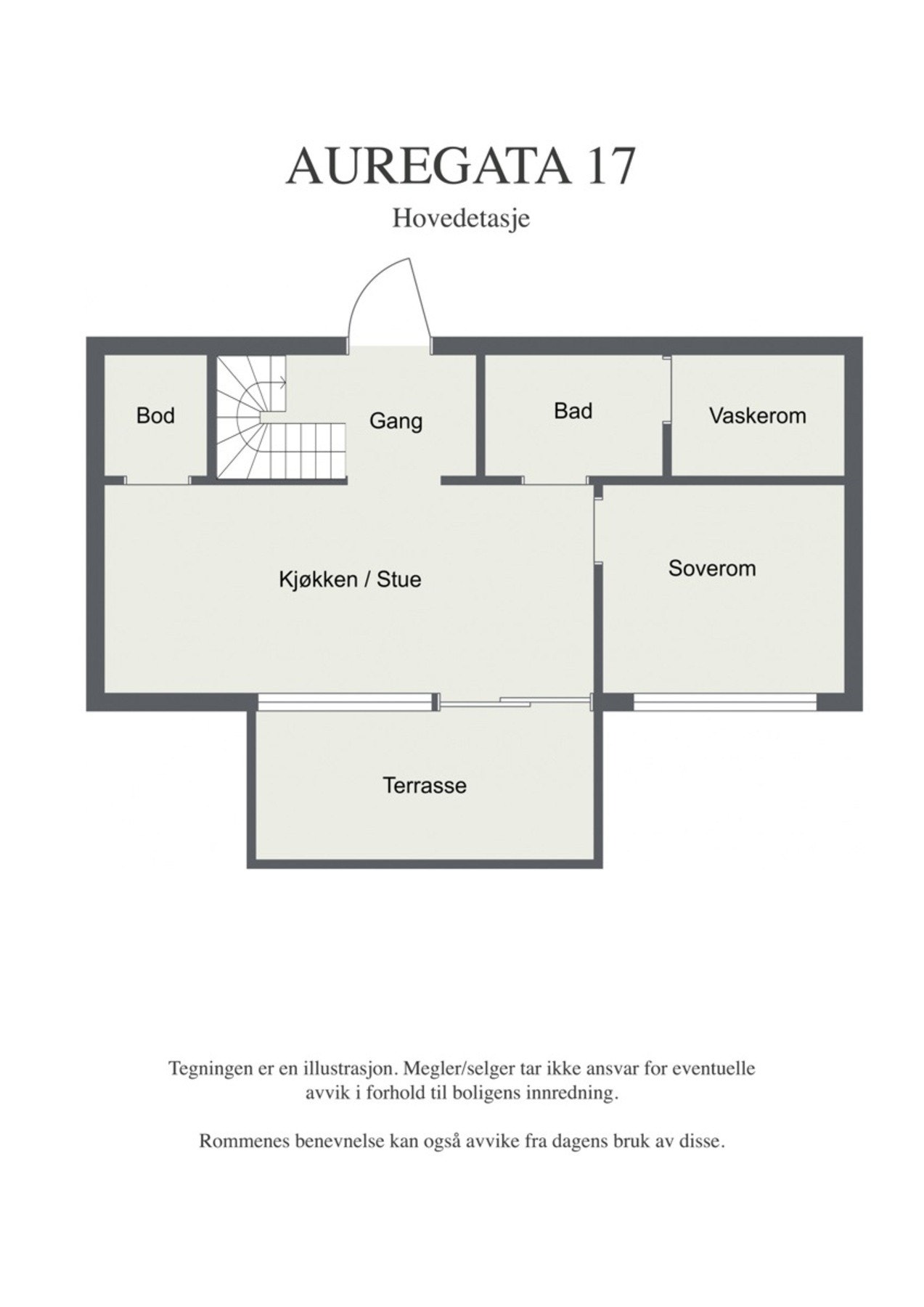 Planskisse hovedetasje. Galleribilde