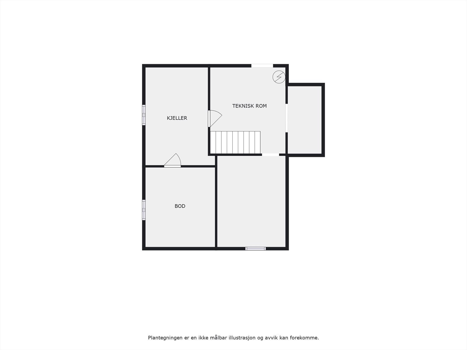 Plantegning kjeller. Galleribilde