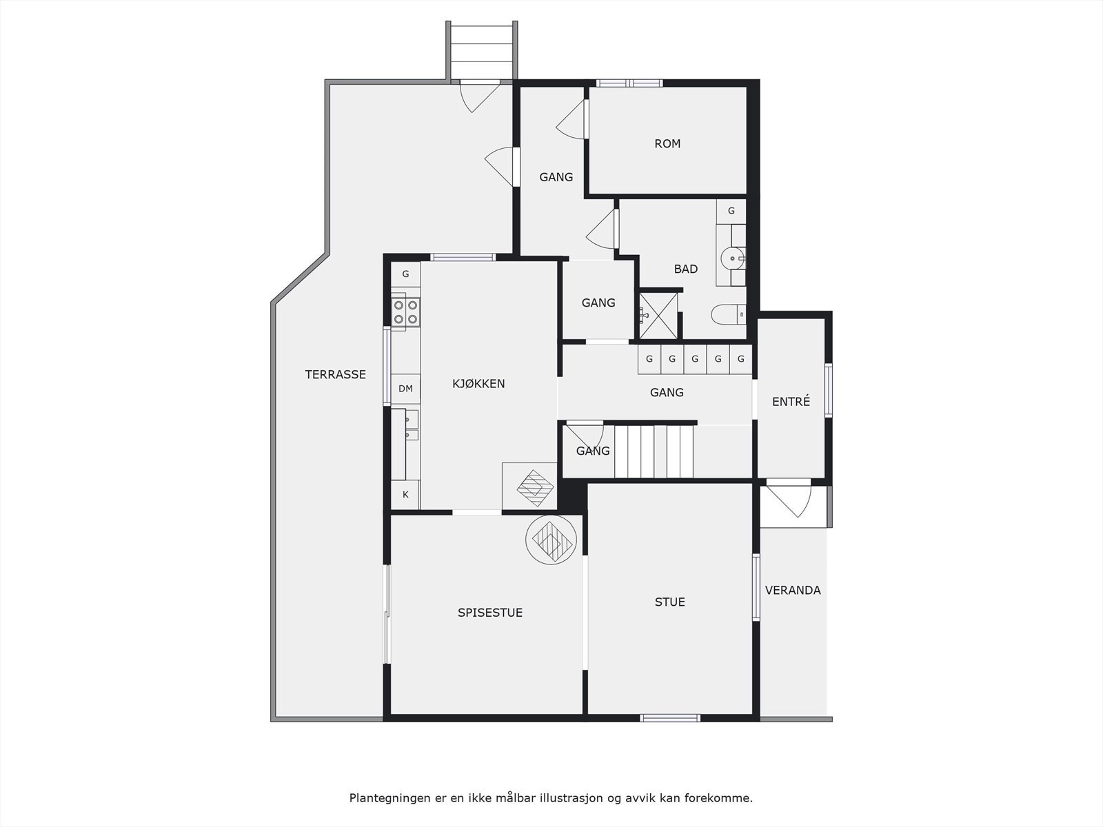 Plantegning 1. etasje. Galleribilde