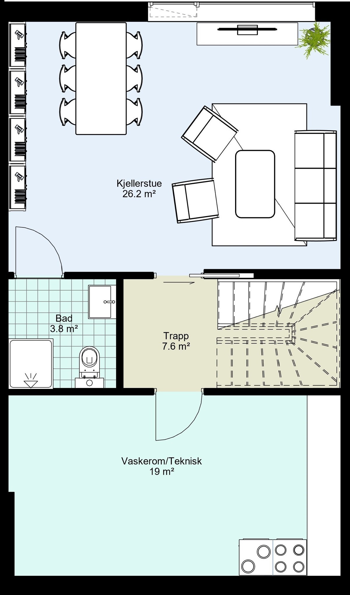 Planskisse sokkel Galleribilde