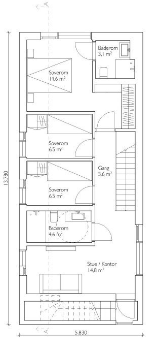 Plantegning 2. etasje. Galleribilde
