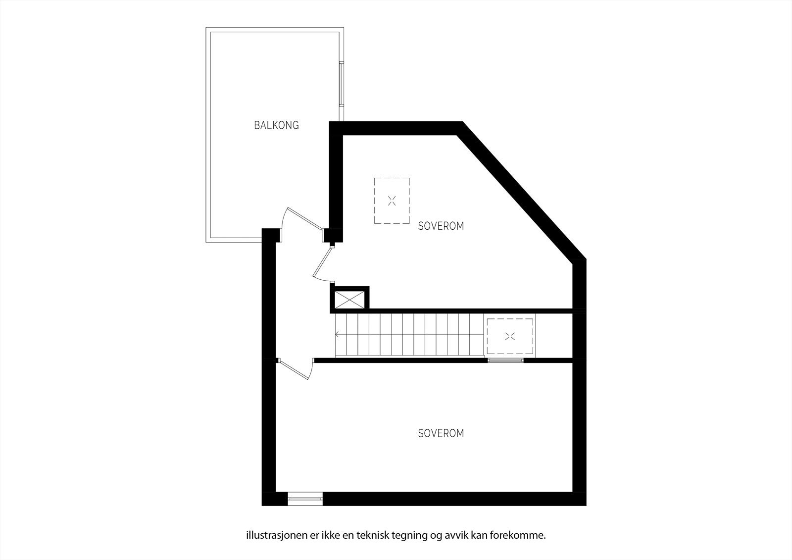 Plantegning loft Galleribilde