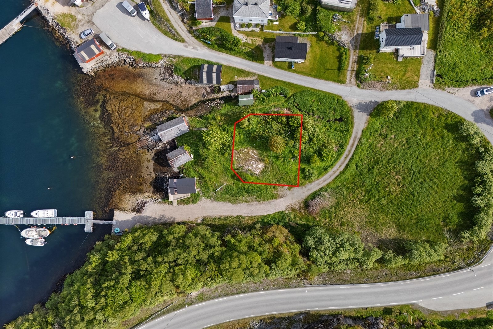 Tomten ovenfra. Galleribilde