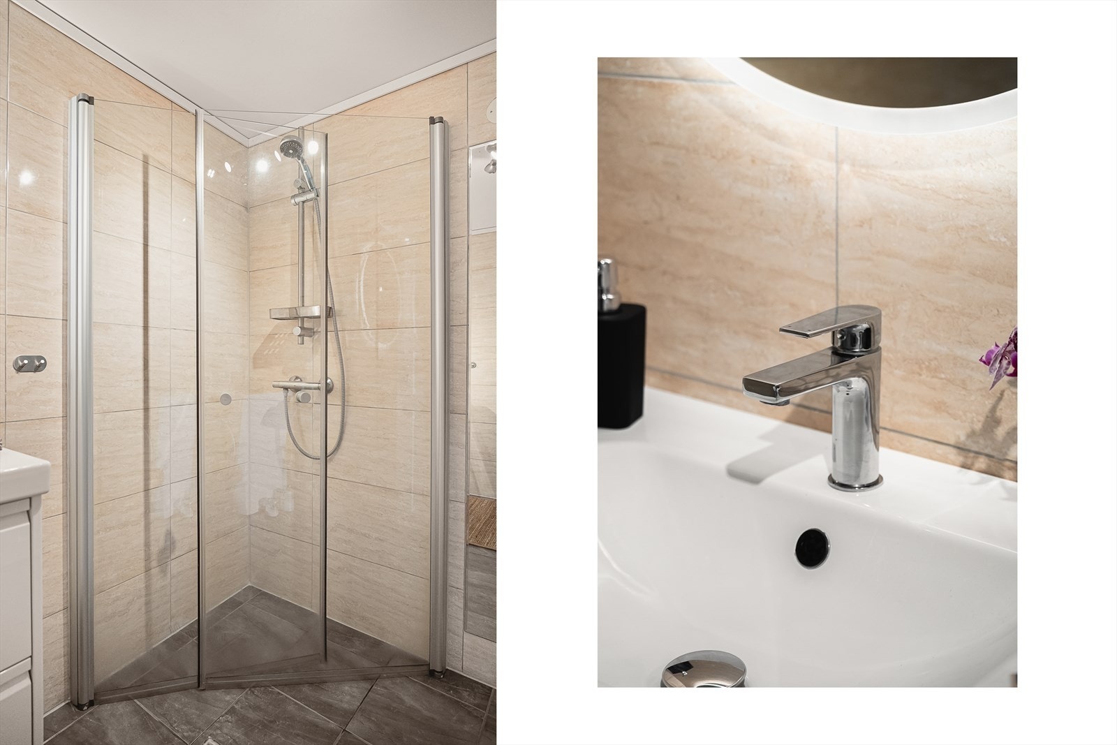 Lekkert bad med en moderne utførelse. Galleribilde