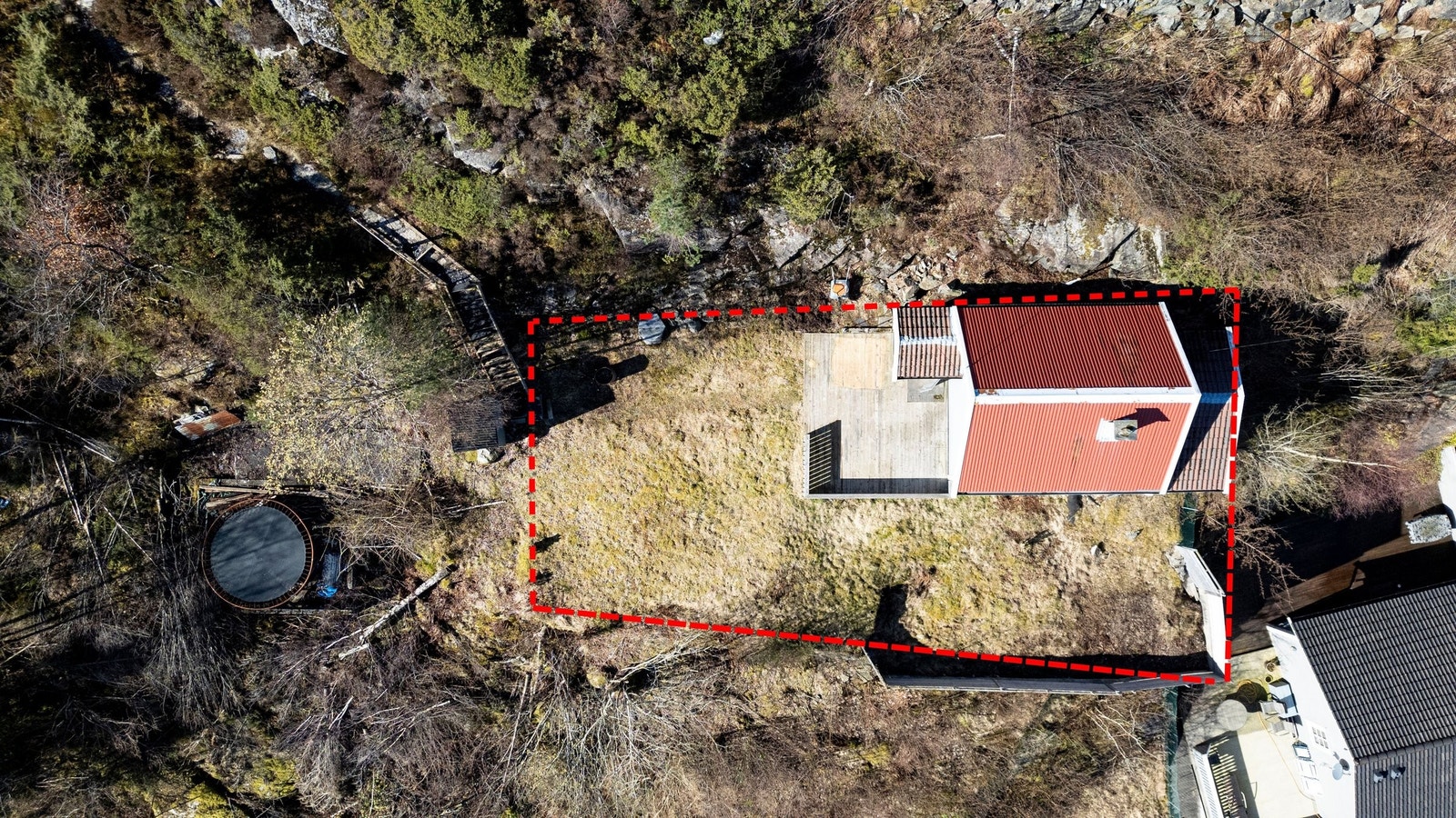 Tomt med grenselinjer Galleribilde