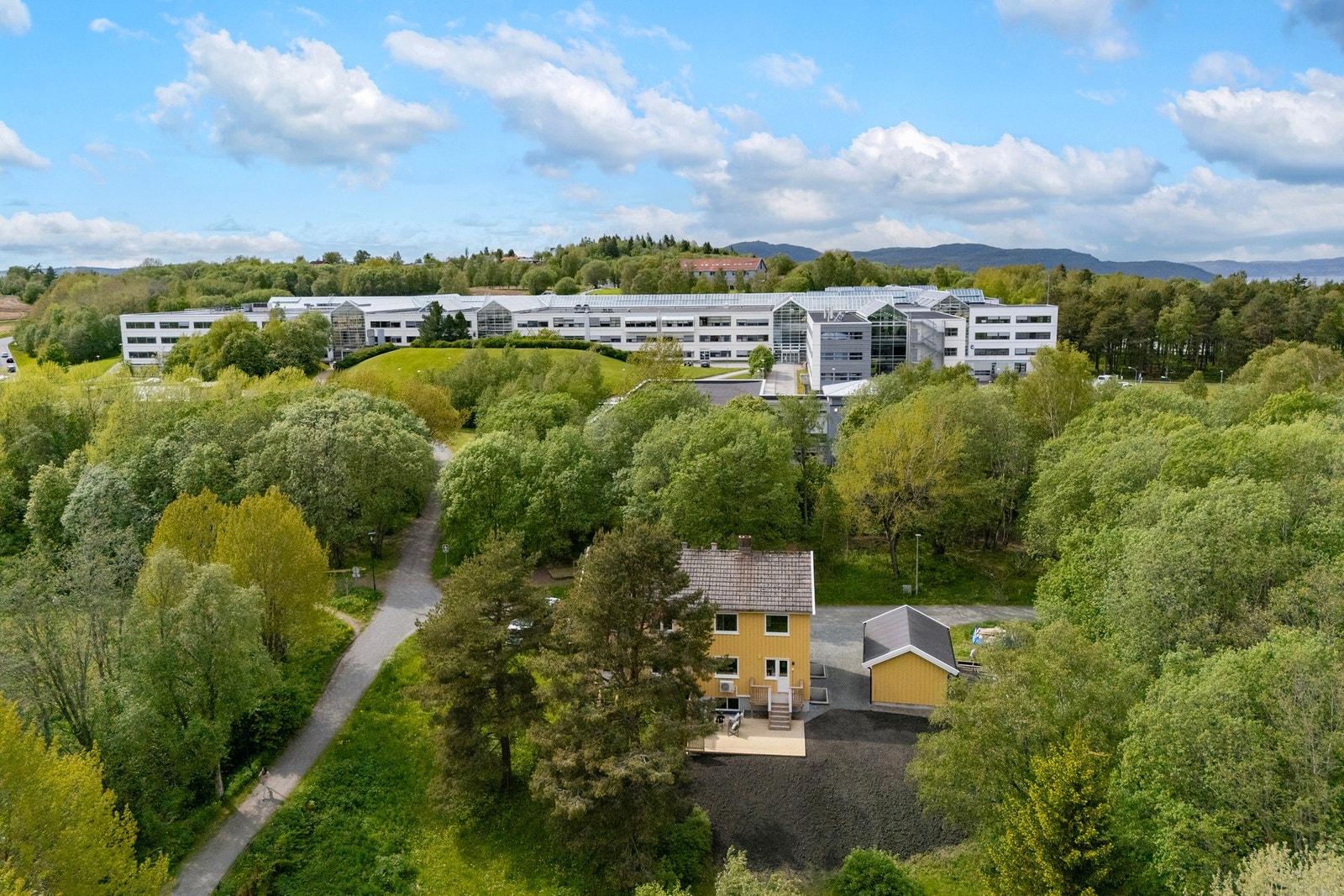 Boligen ligger like ved NTNU Dragvoll - skjermet for støy og innsyn. Galleribilde