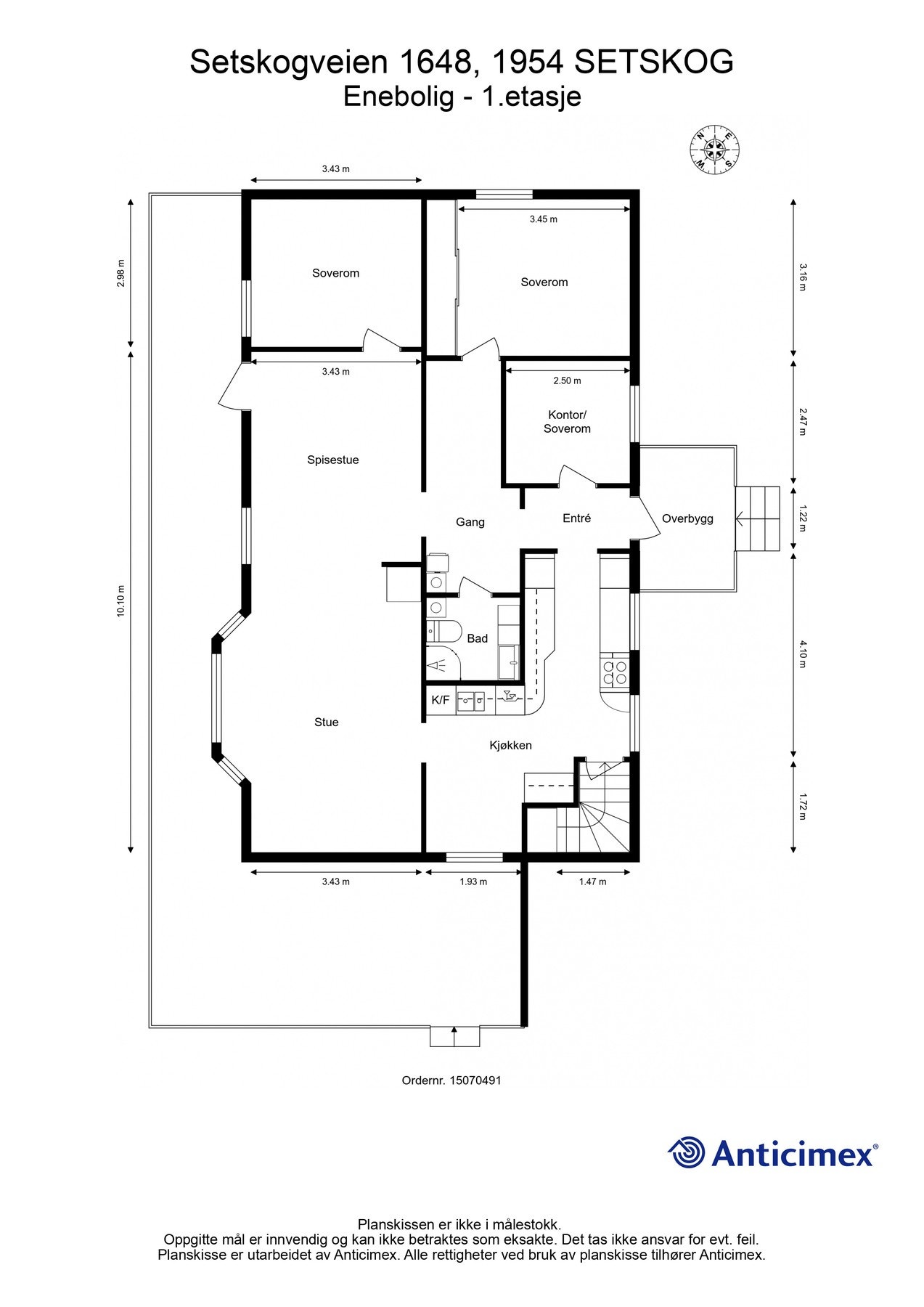 Nå skal vi inn, men først planskisse så du får orientert deg litt før du ser videre. Galleribilde