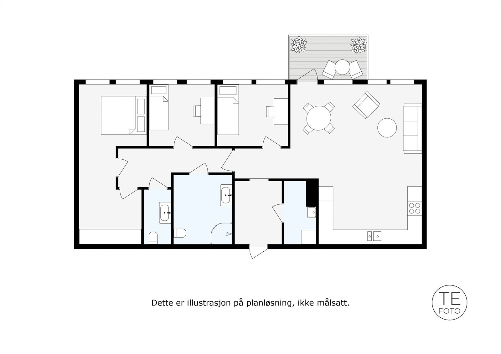 Tidligere planløsning. Galleribilde