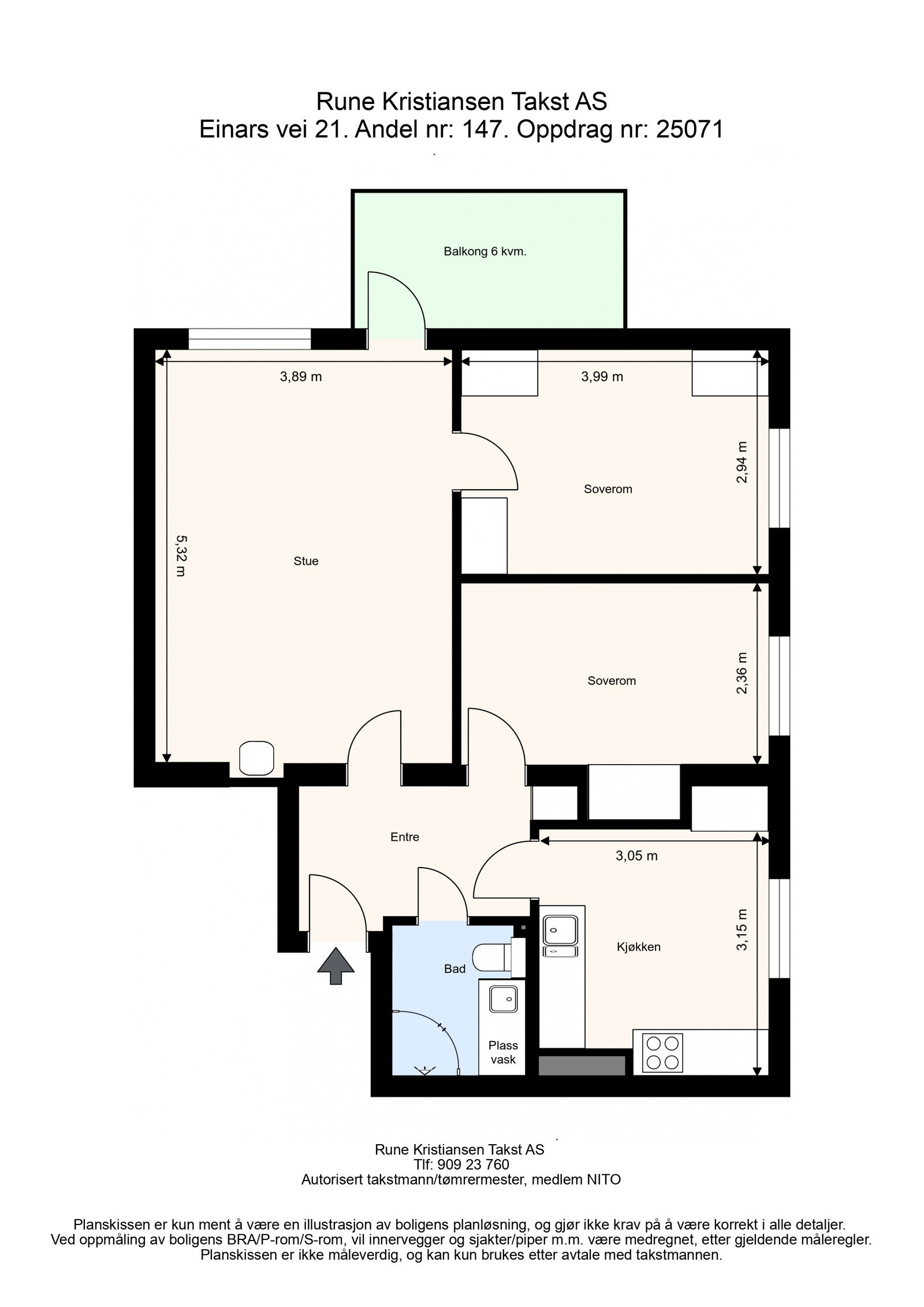 Plantegning - Sikringskap oppgradert i forbindelse med oppussing i 2020/2021. Galleribilde