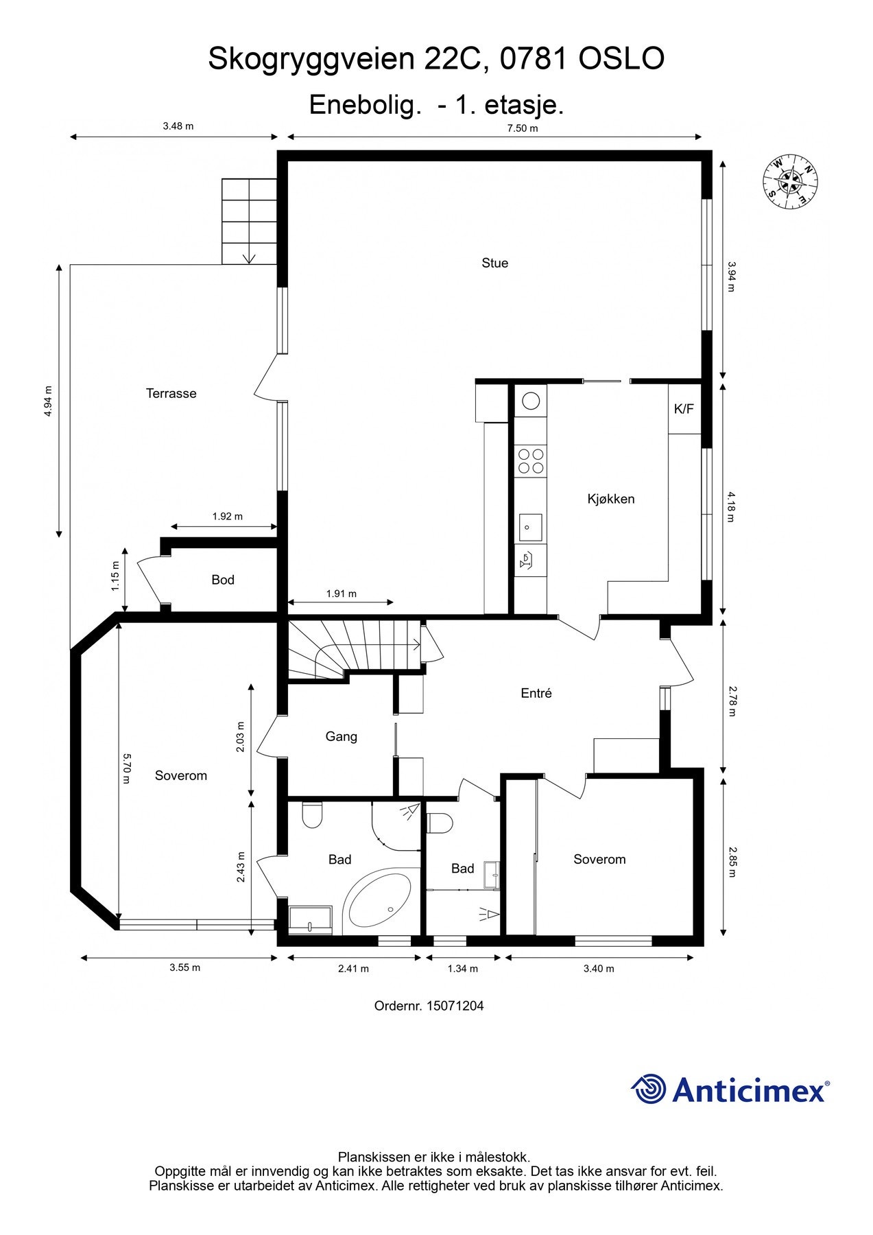 Plantegning 1.etasje. Galleribilde