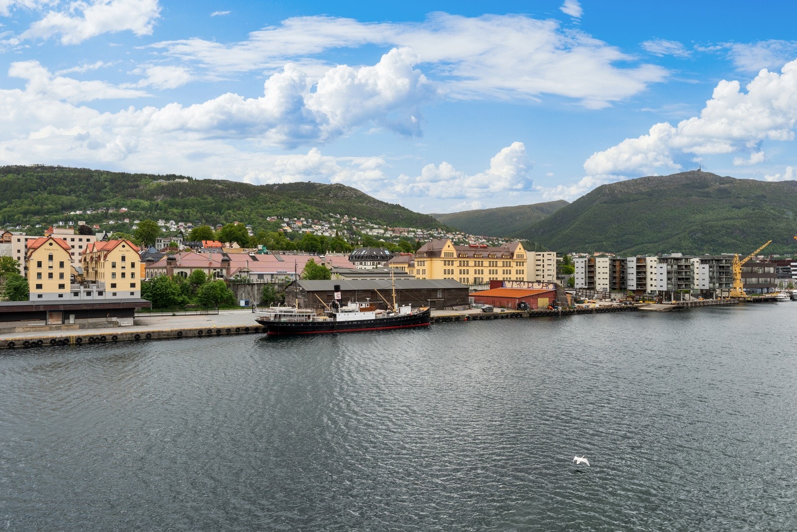 - Fra balkongen er det gode solforhold og utsikt mot sjø, Fløyen og nærområdet - Galleribilde