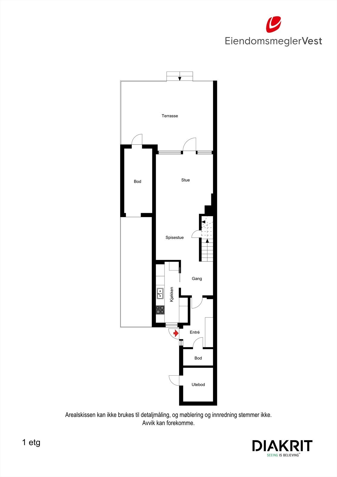 2D - Plantegning 1.etg. Galleribilde