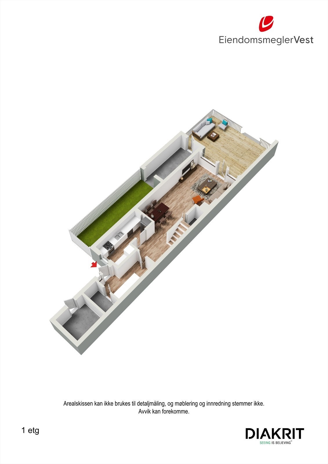 3D - Plantegning 1.etg Galleribilde