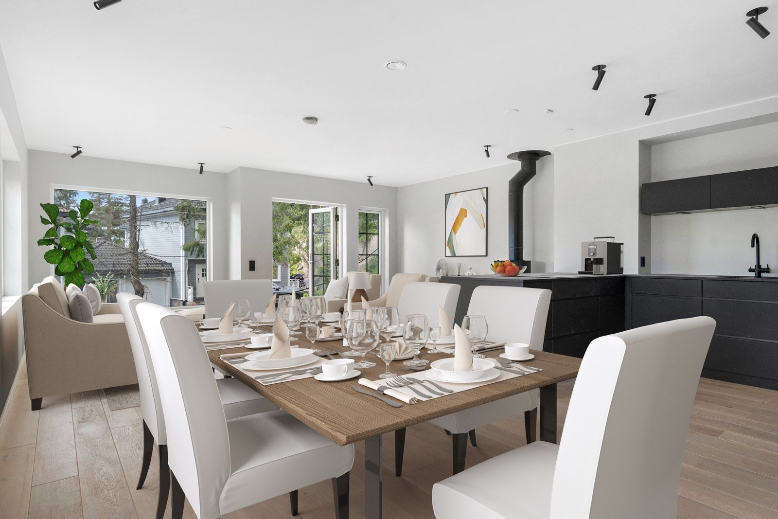 Fotoillustrasjon av møbler i stue i Trosterudstien 8A. Avvik vil forekomme. Galleribilde