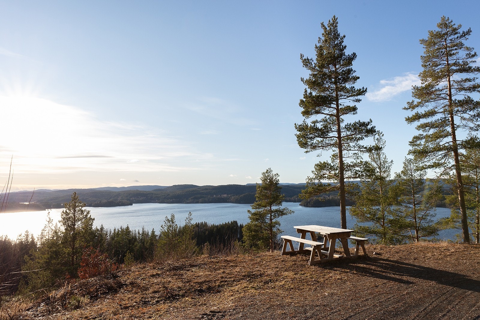 Utsikt mot innsjøen Toke Galleribilde