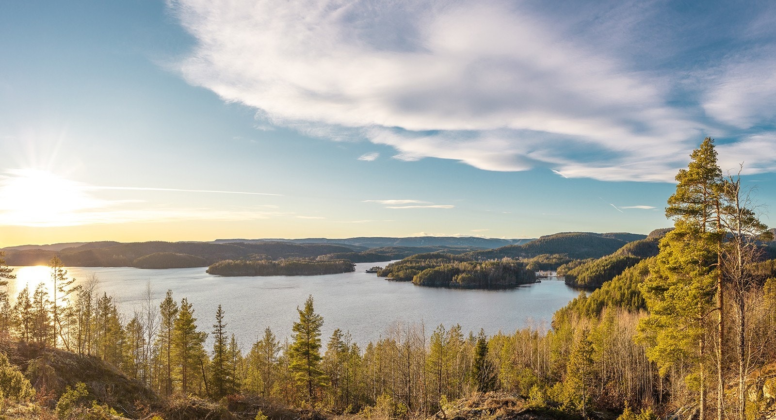 Utsikt mot innsjøen Toke Galleribilde