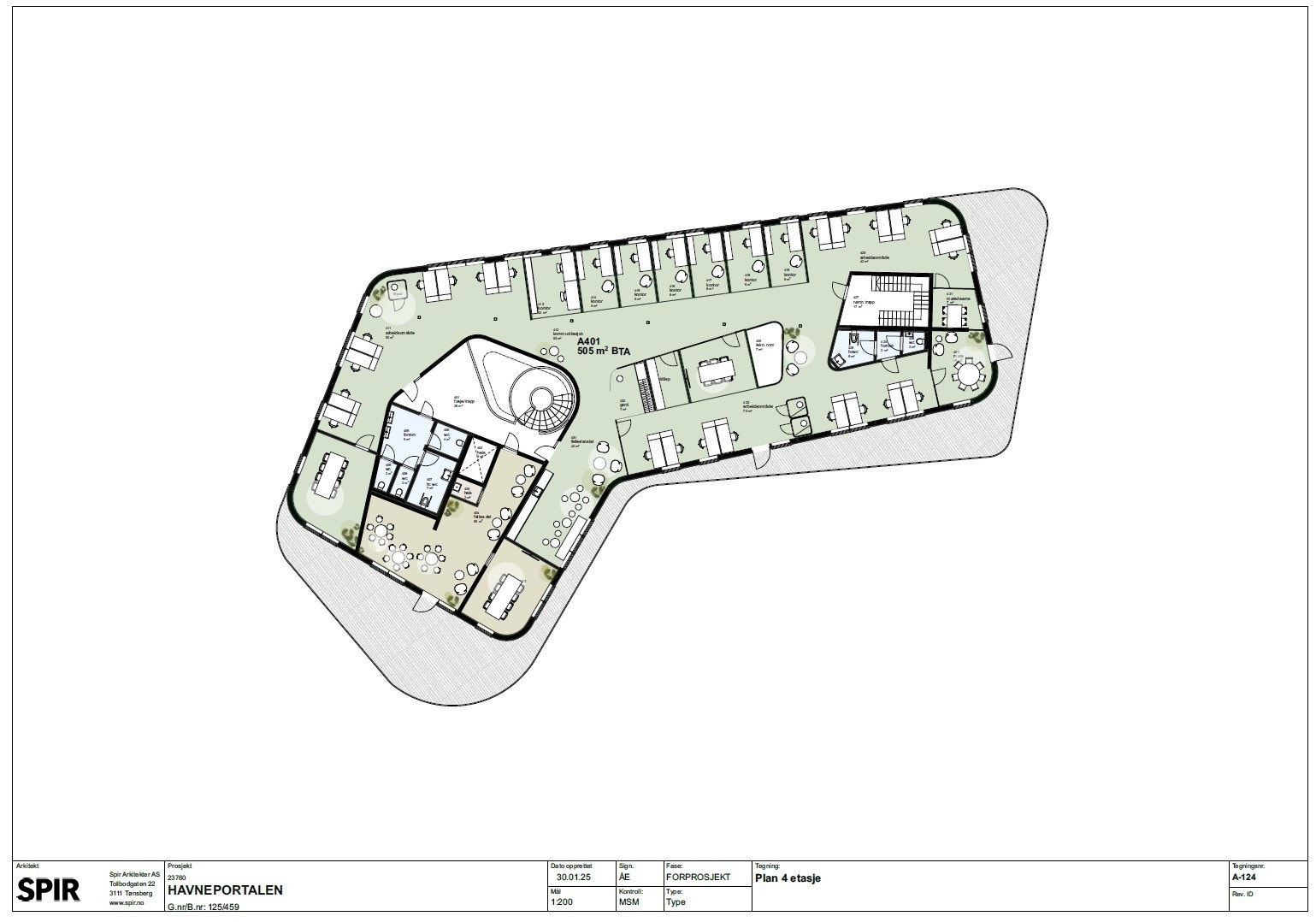 4. etasje: 505 m2 BTA ledig for leie Galleribilde