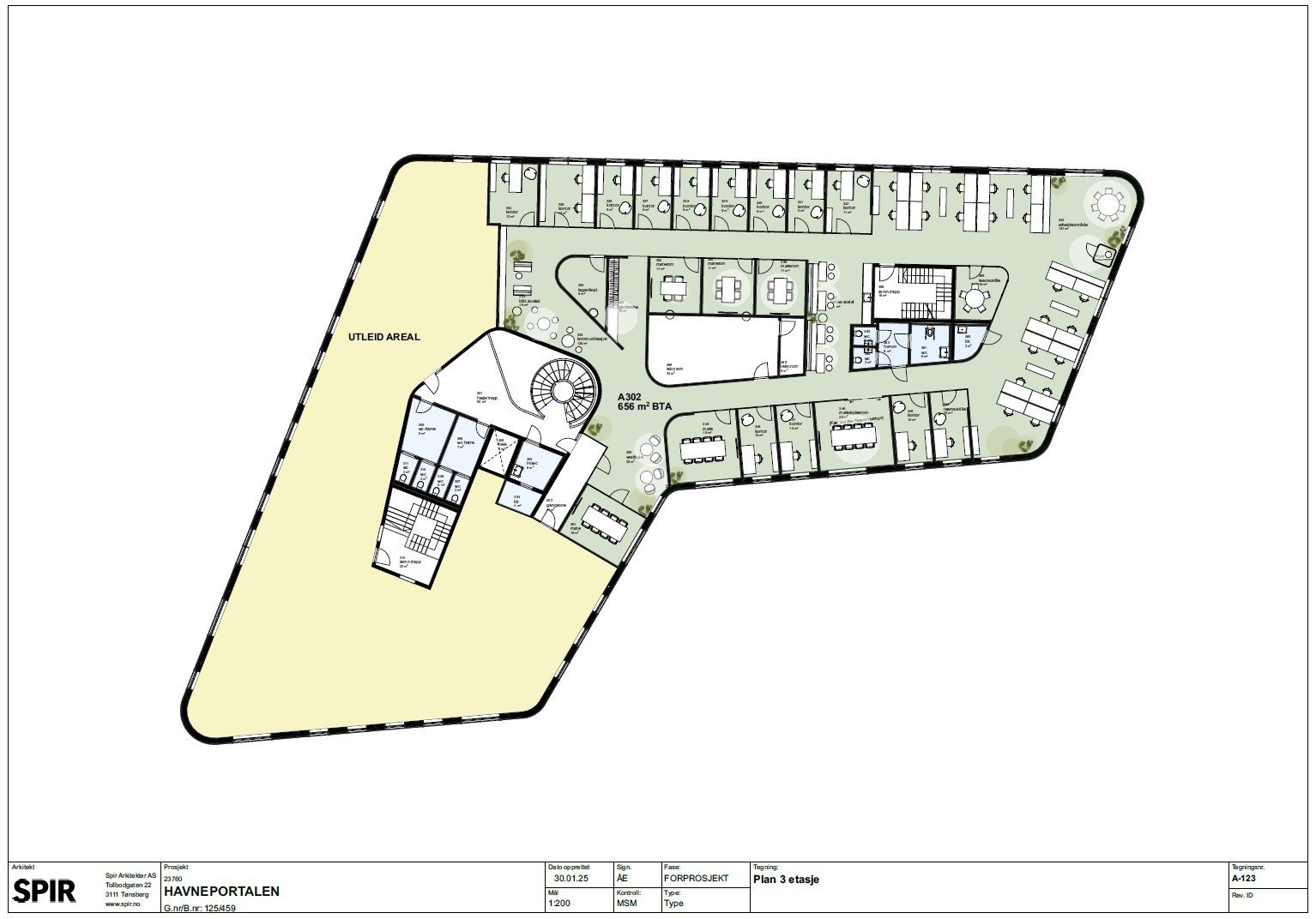 3.etasje: 656 m2 BTA ledig for leie Galleribilde