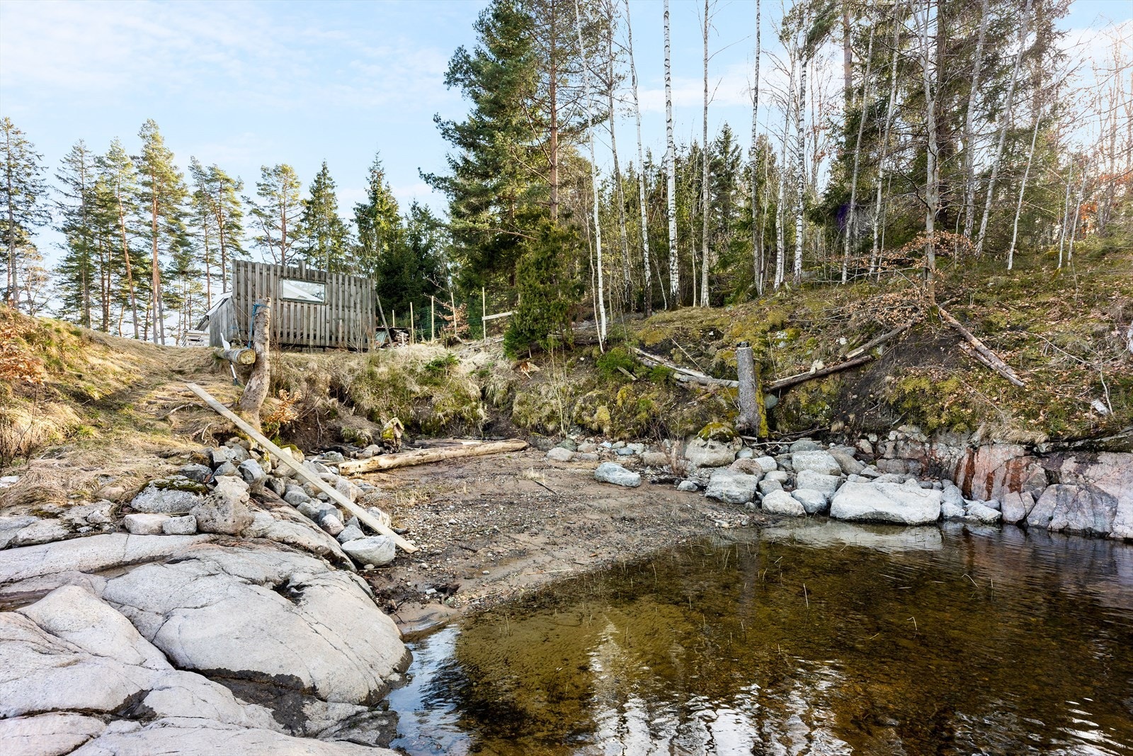 Privat strand hvor de minste kan vasse ut Galleribilde