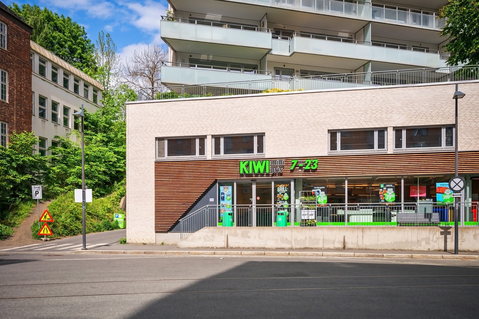 Kiwi og Åpent bakeri ligger få meter fra leiligheten Galleribilde