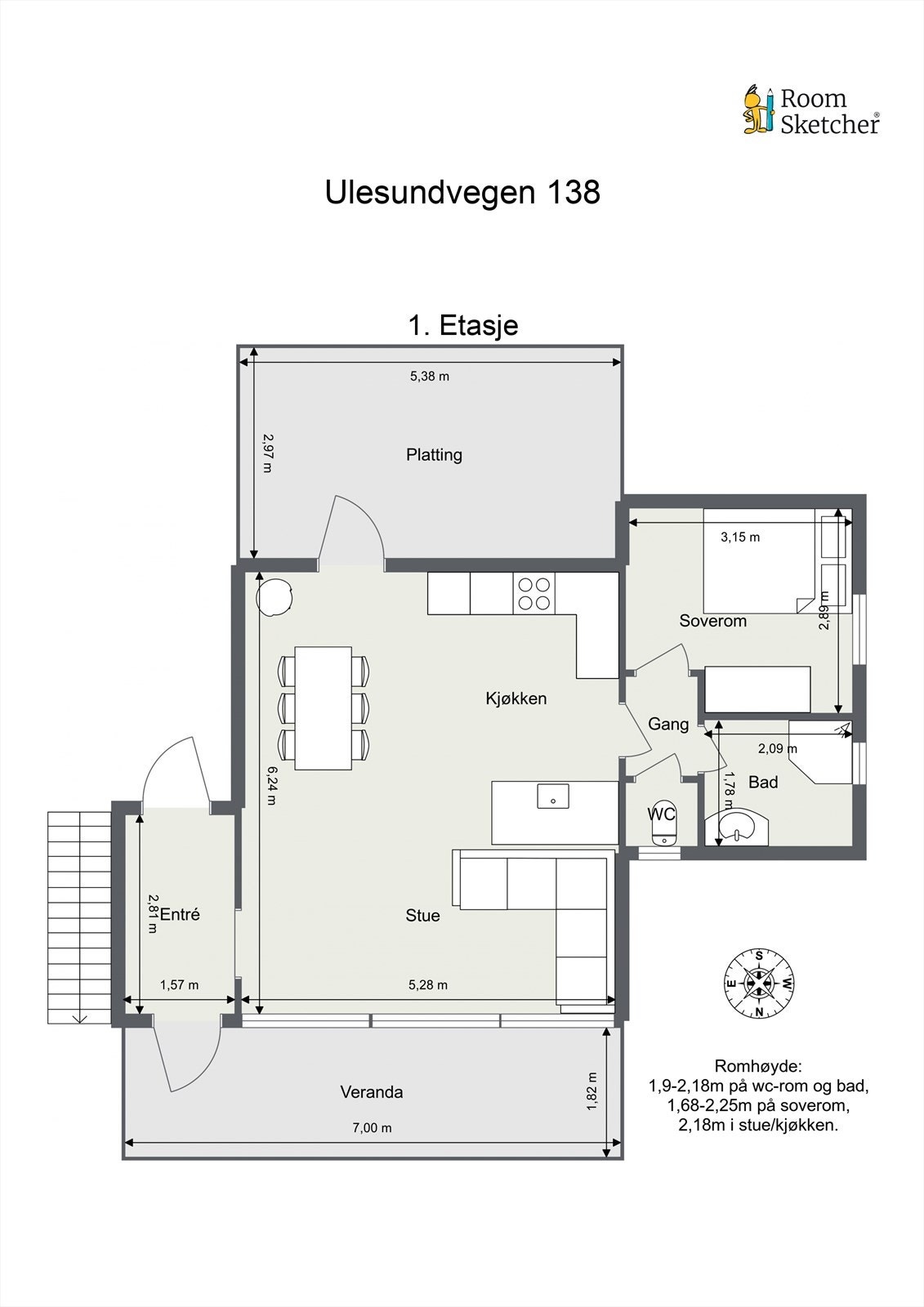 Plantegning 1. etasje. Galleribilde