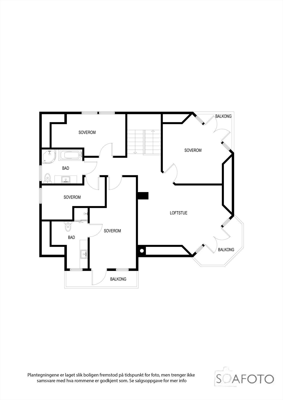 Plantegning 3. etasje Galleribilde