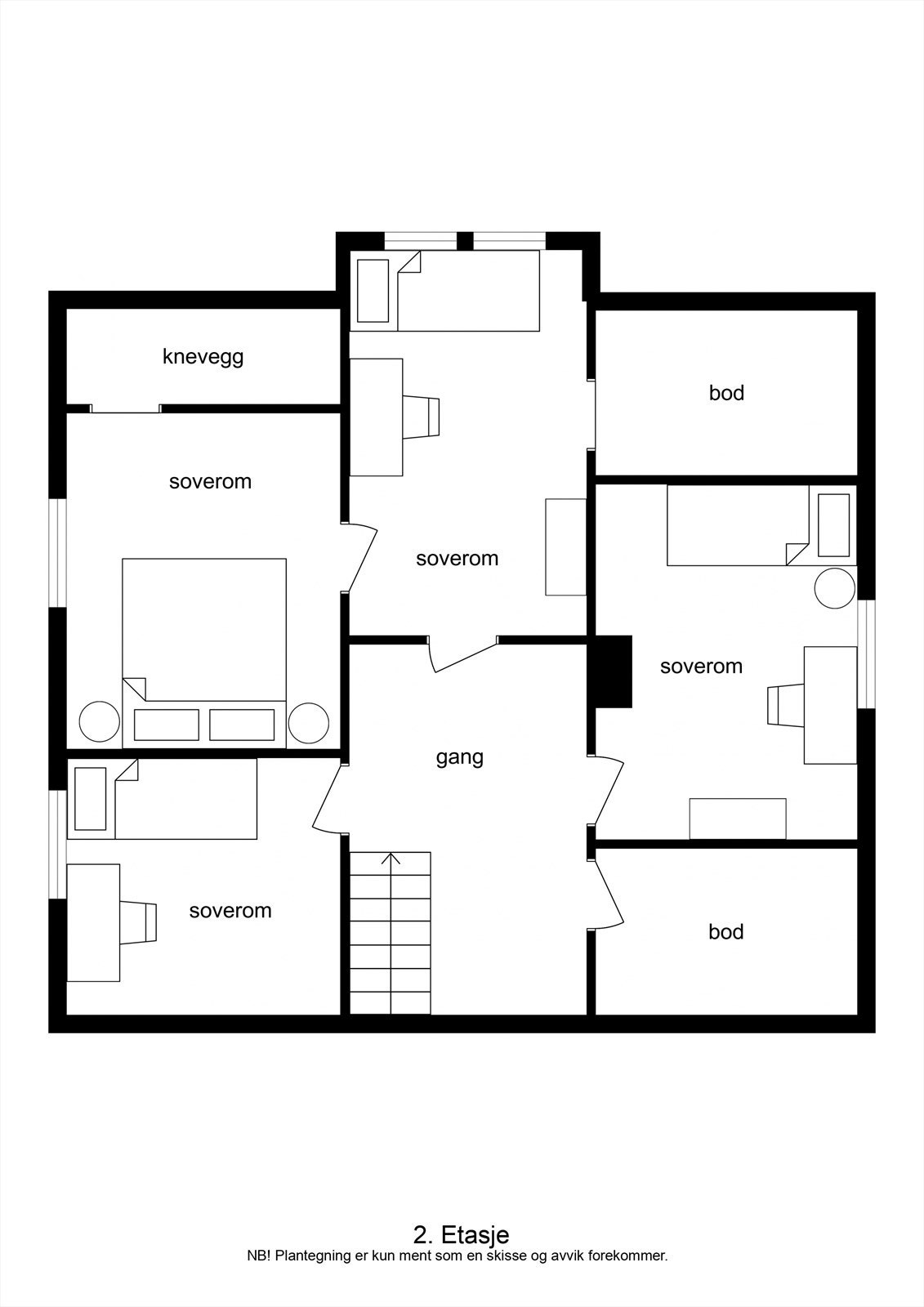 Plantegning 2. etasje/loft Galleribilde