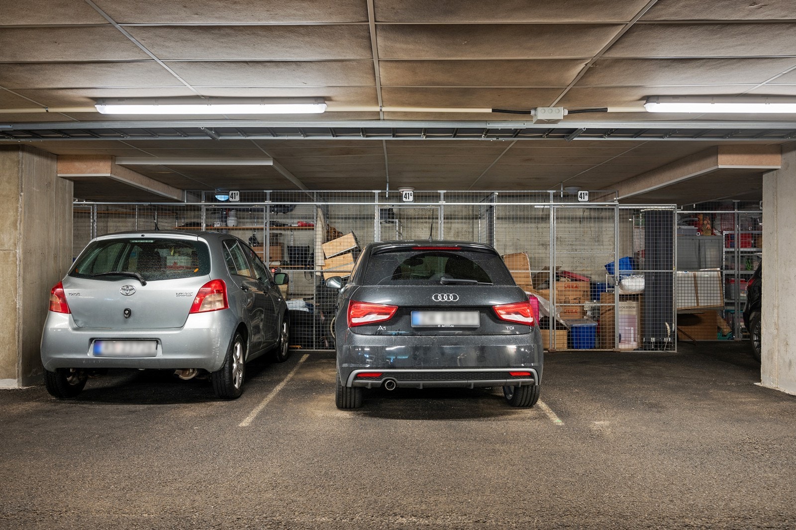 P-plass i felles garasjekjeller (+ egen sportsbod) Galleribilde