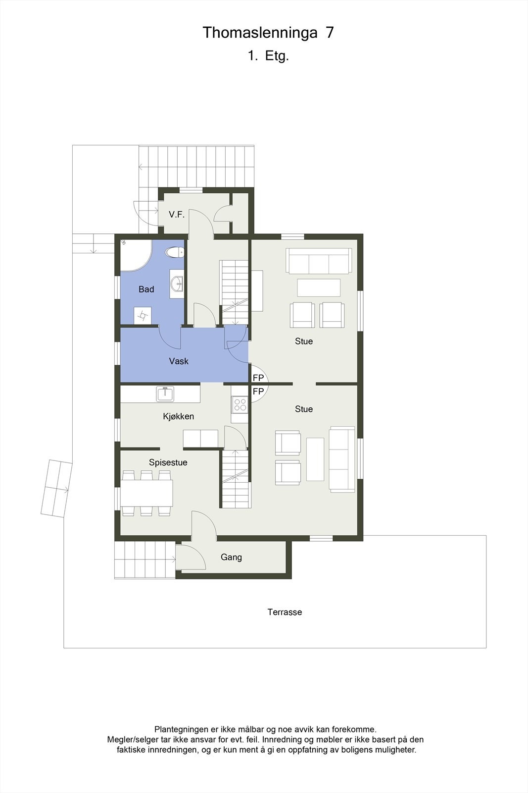 Planskisse 2D - 1.etasje Galleribilde