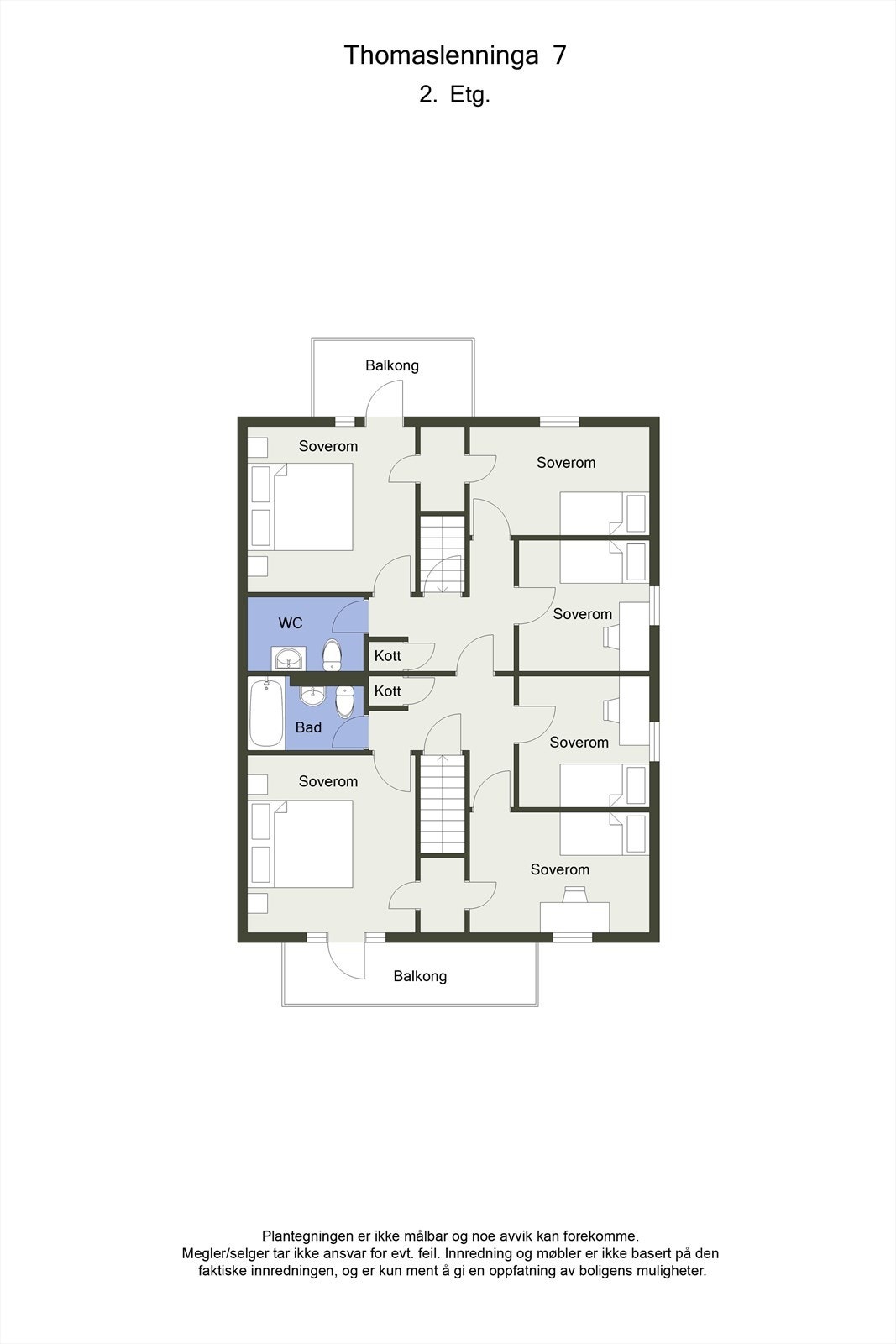Planskisse 2D - 2.etasje Galleribilde