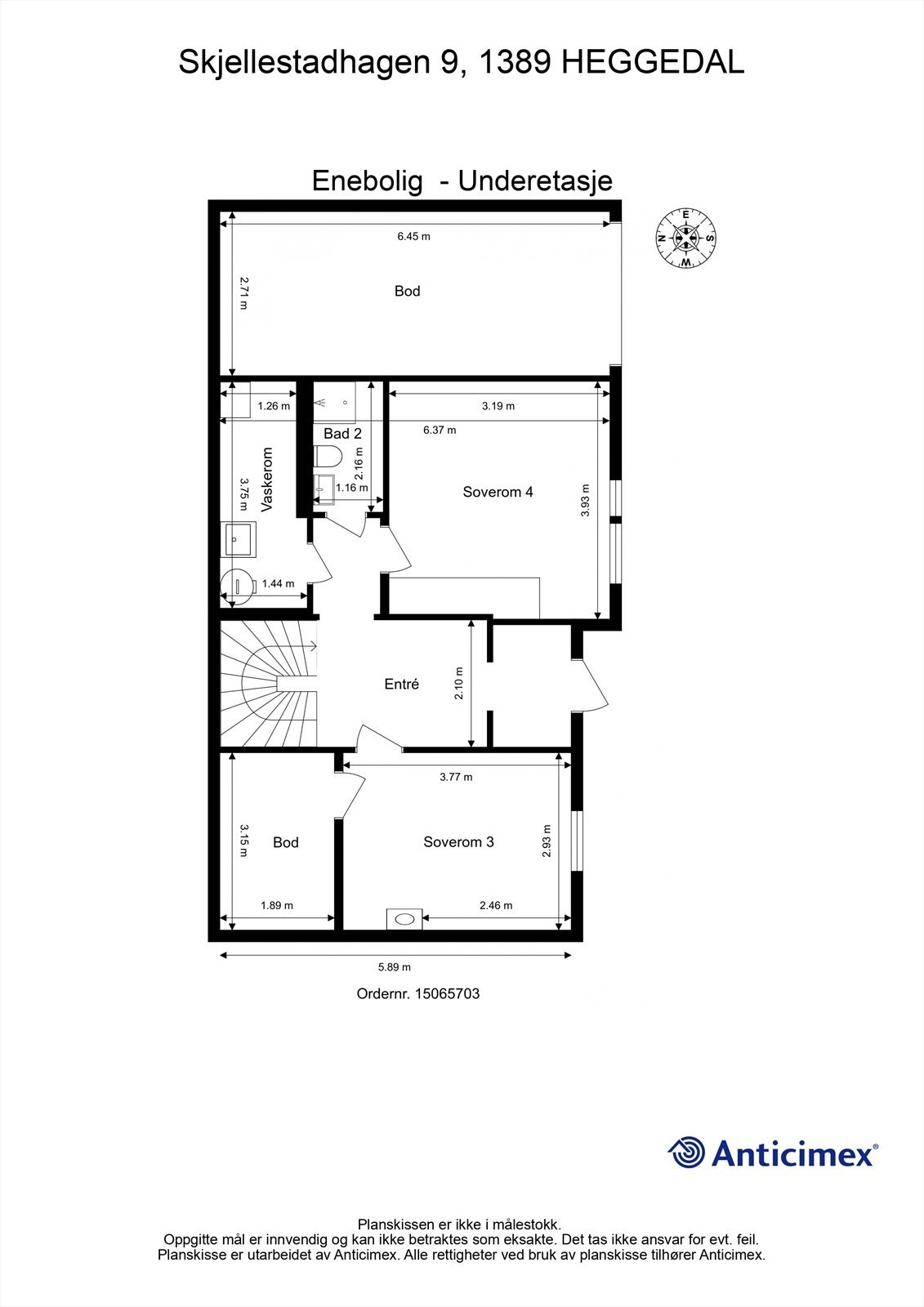 Plantegning - Underetasje Galleribilde