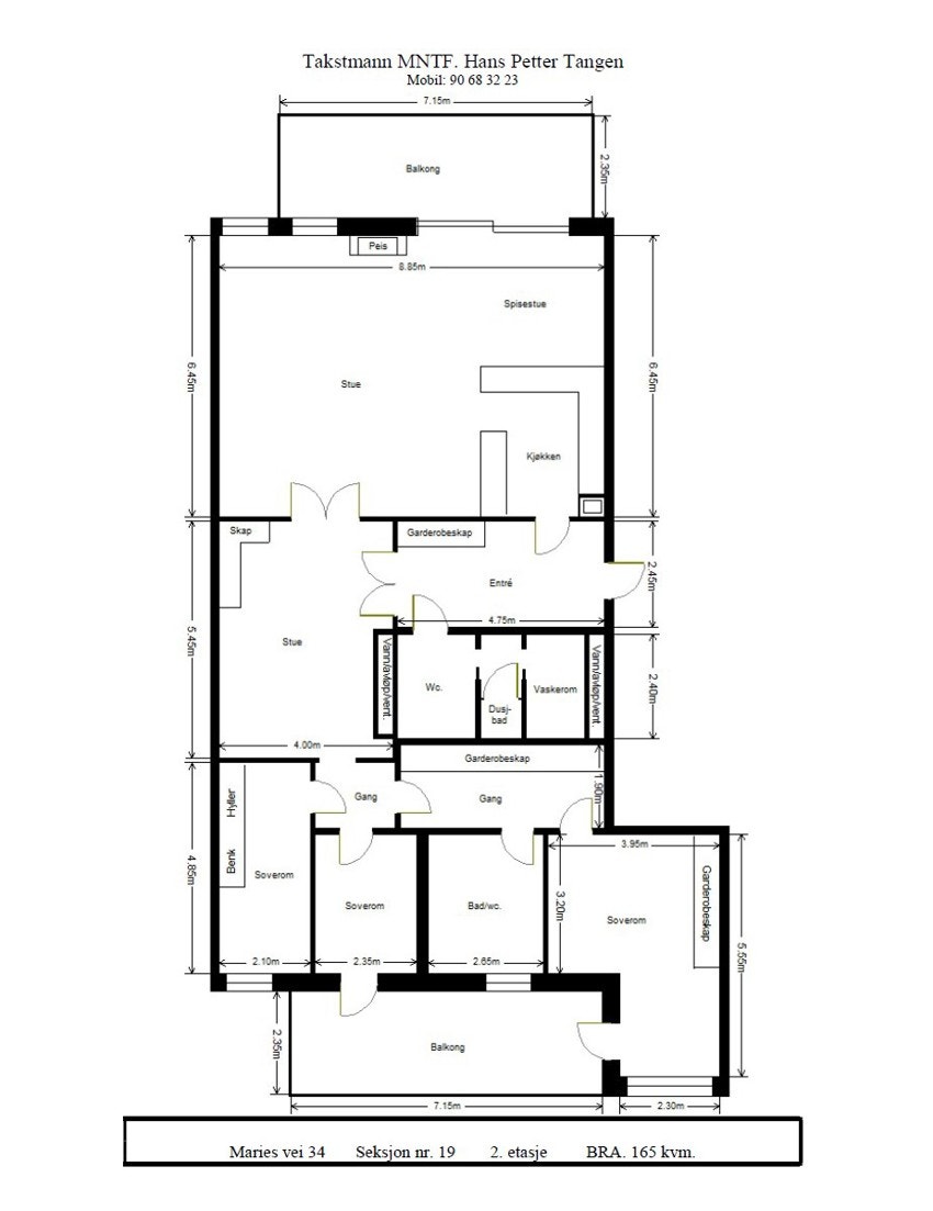 Stor og luftig selveierleilighet med flott plassering i byggets 2. etasje. Galleribilde