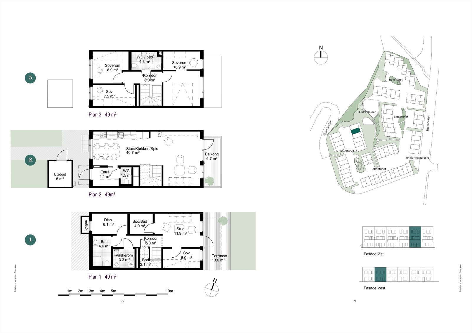 Plantegning av boligen, hentet fra det originale Edelløv boligprosjektet. Boligen strekker seg over 3 plan, og har en av de beste interne beliggenhetene i prosjektet. Kun ment som illustrasjon. Avvik kan forekomme. Galleribilde