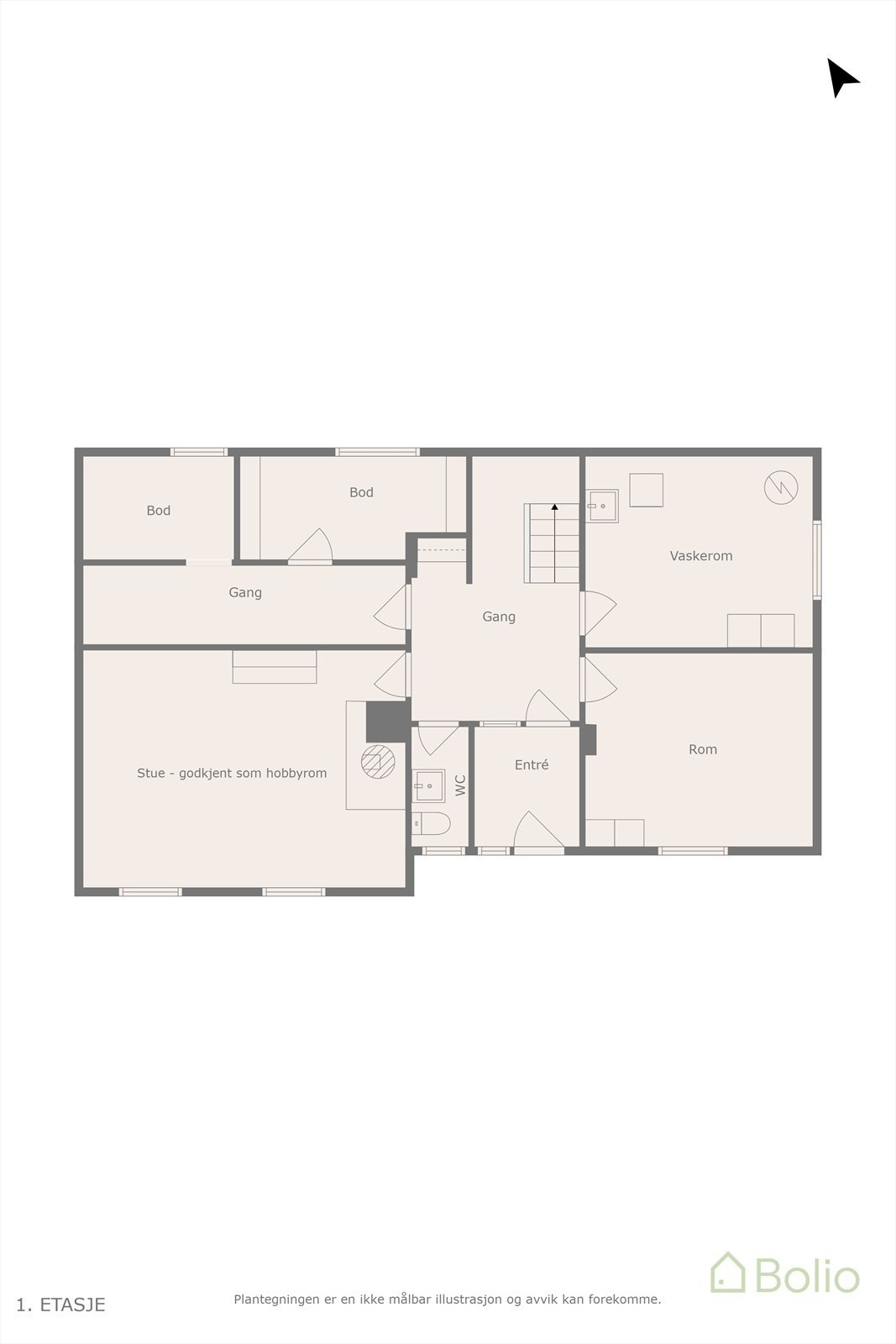 Plantegning underetasje. Galleribilde