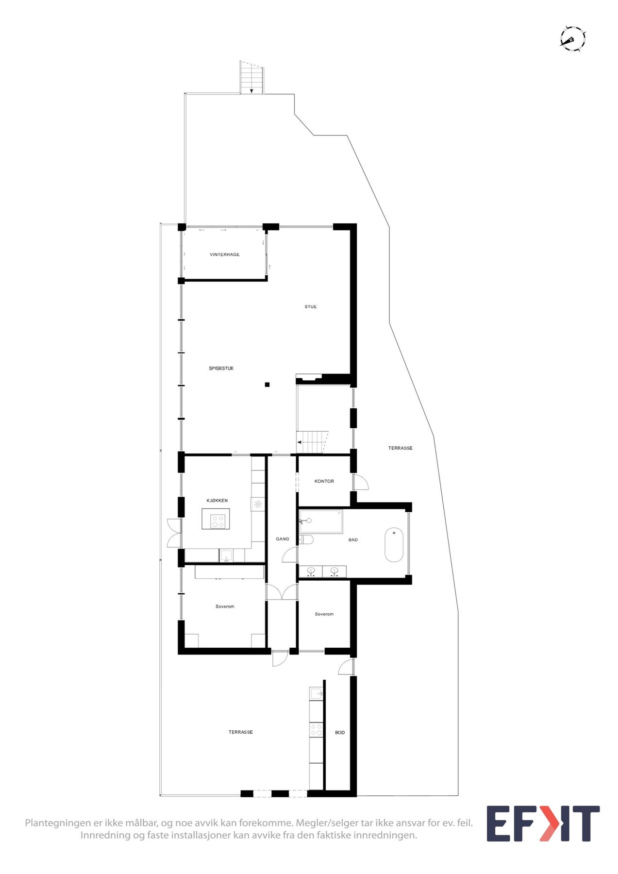 Plantegning av andre etasje. Galleribilde