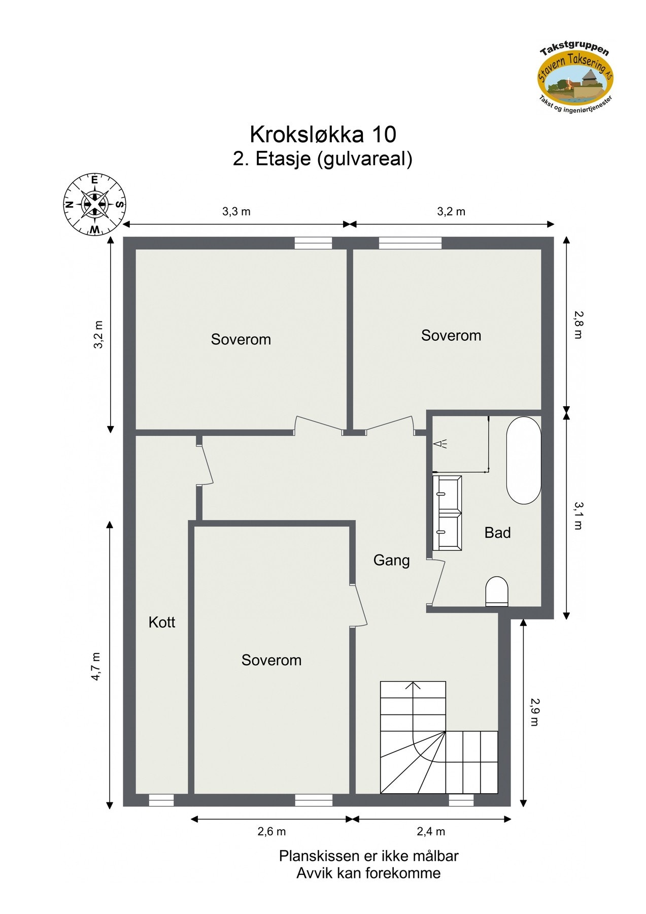 Plantegning 2.etg Kroksløkka 10 Galleribilde