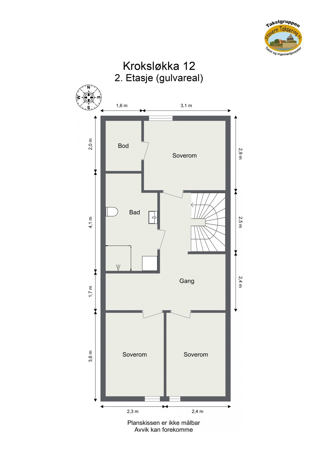 Plantegning 2.etg Kroksløkka 12 Galleribilde