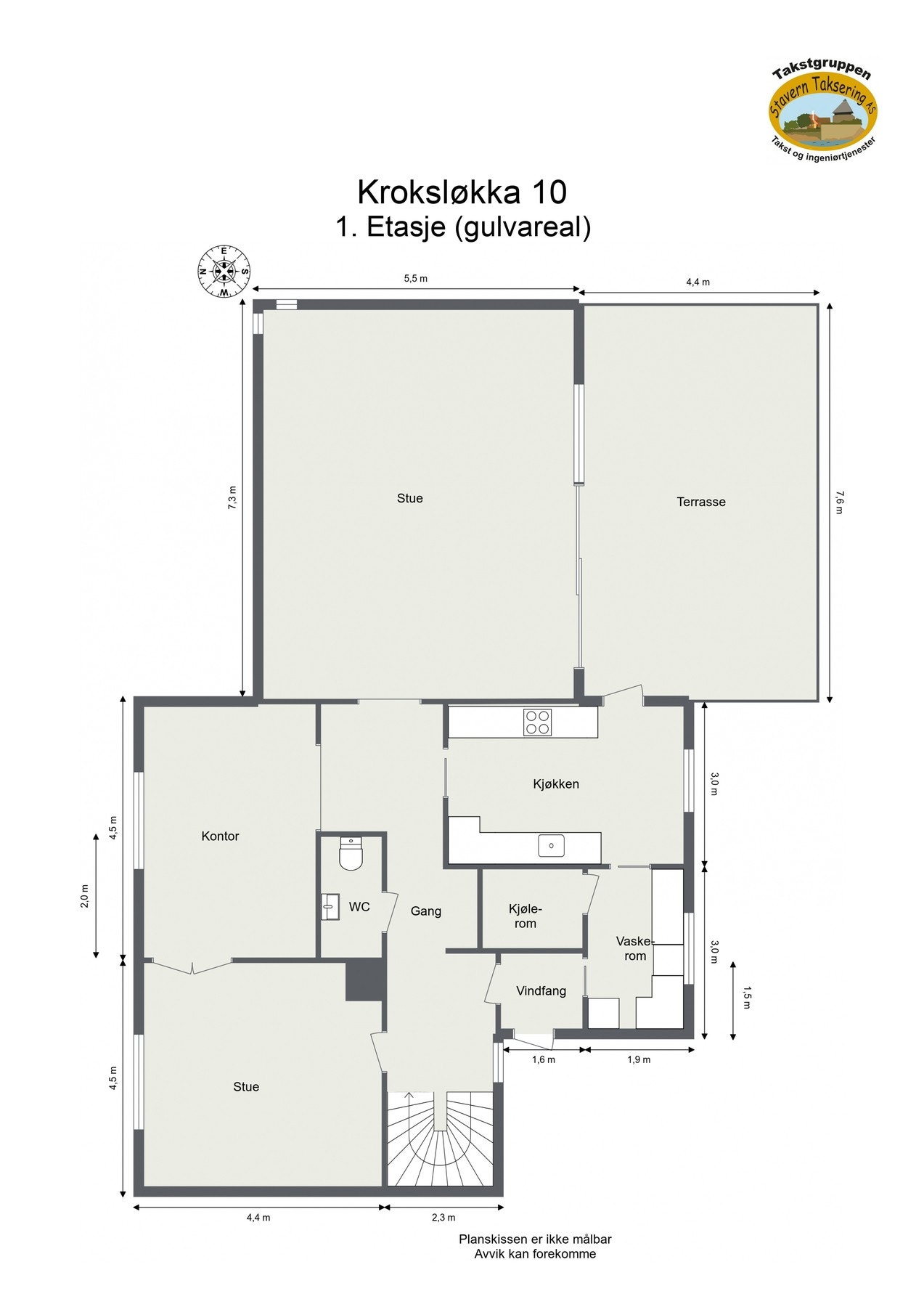 Plantegning 1.etg Kroksløkka 10 Galleribilde